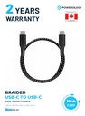 - POWEROLOGY BRAIDED USB-C TO USB-C DATA & FAST CHARGE 30CM