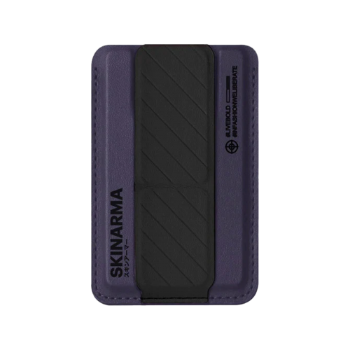 SkinArma Kado Wallet Mag-Charge Card Holder With Grip Stand - Purple / Black