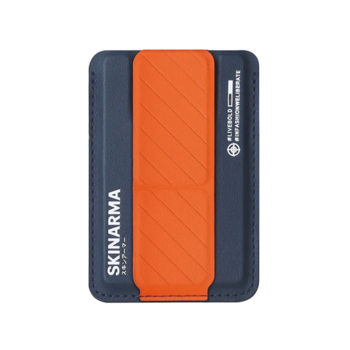 SkinArma Kado Wallet Mag-Charge Card Holder With Grip Stand - Blue / Orange