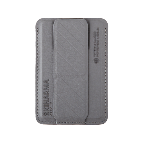 SkinArma Kado Wallet Mag-Charge Card Holder With Grip Stand - Grey / Grey