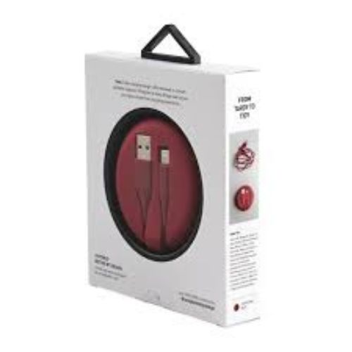 UNIQ Halo USB A to Lightning Cable with Organizer 1.2 m - Red