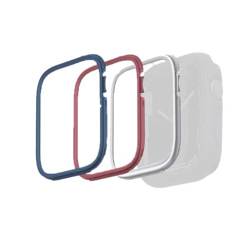 Uniq Moduo Bundle 3 In 1 Bezel Protector For Apple Watch 45/44 Mm - Blue/Red/White